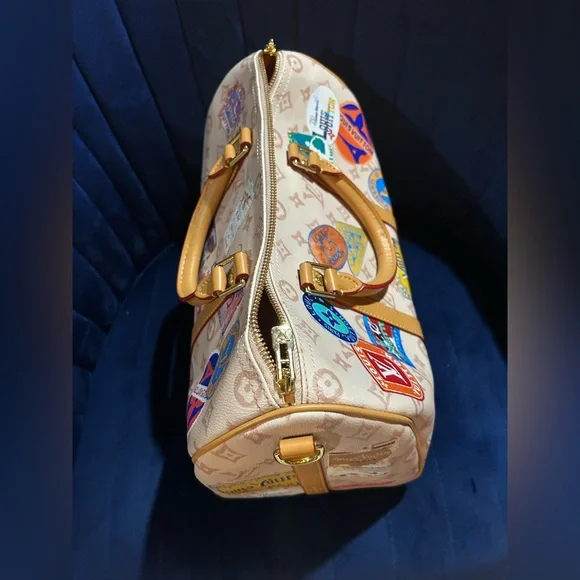 Unbranded Beige Monogram Bag with Colorful Patches - Picture 5 of 13